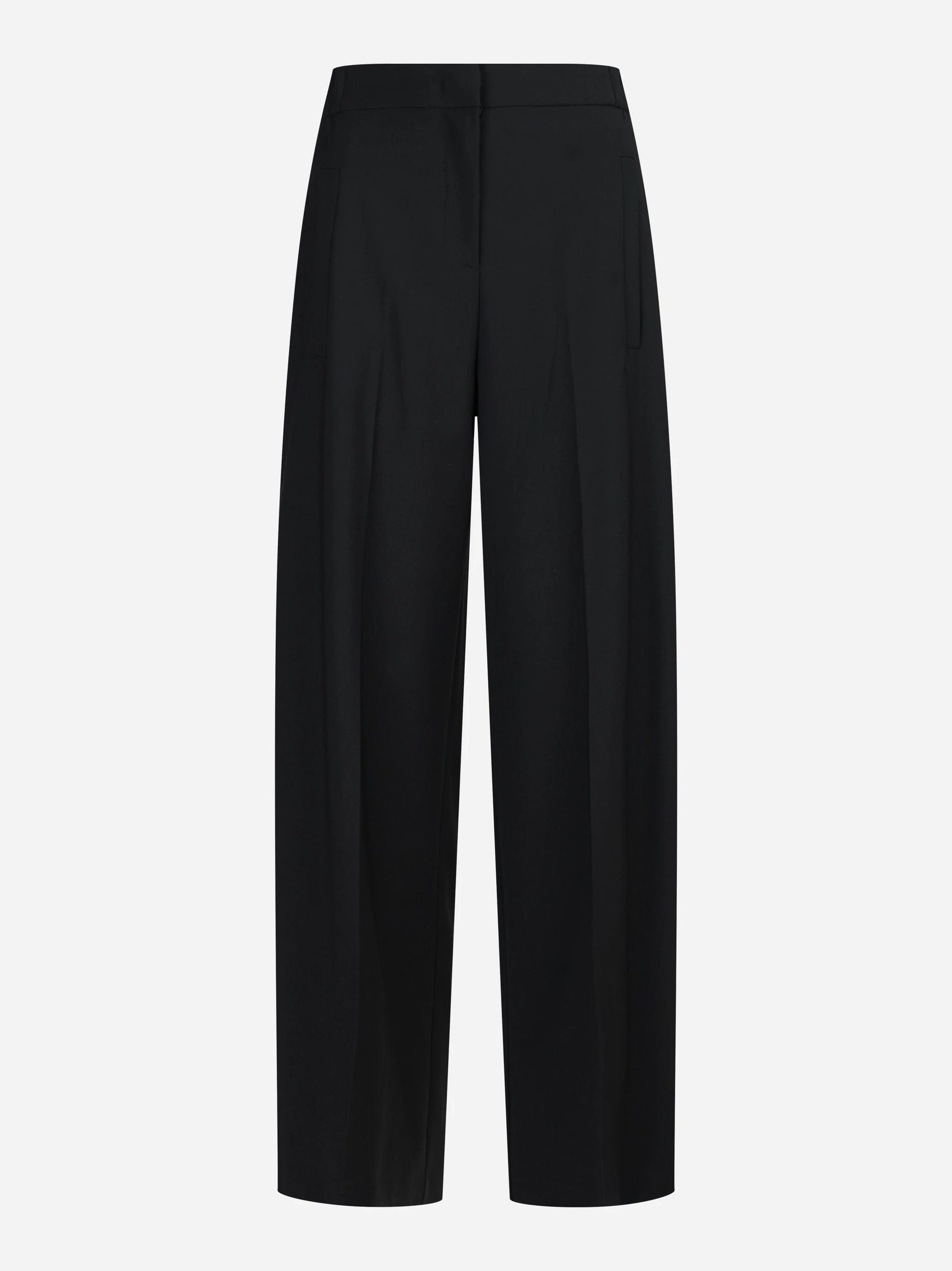 Pantaloni sartoriali wide leg neri - vista frontale