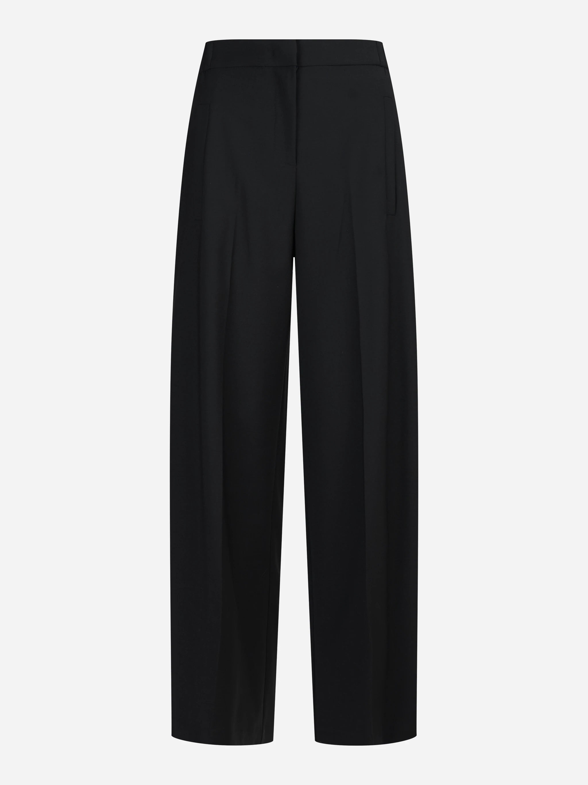 Pantaloni sartoriali wide leg neri - vista frontale
