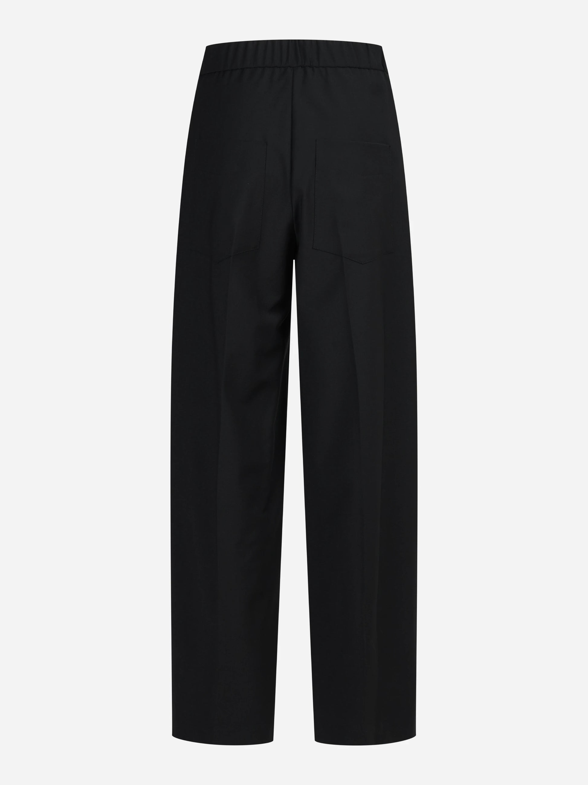 Pantaloni sartoriali wide leg neri - vista posteriore