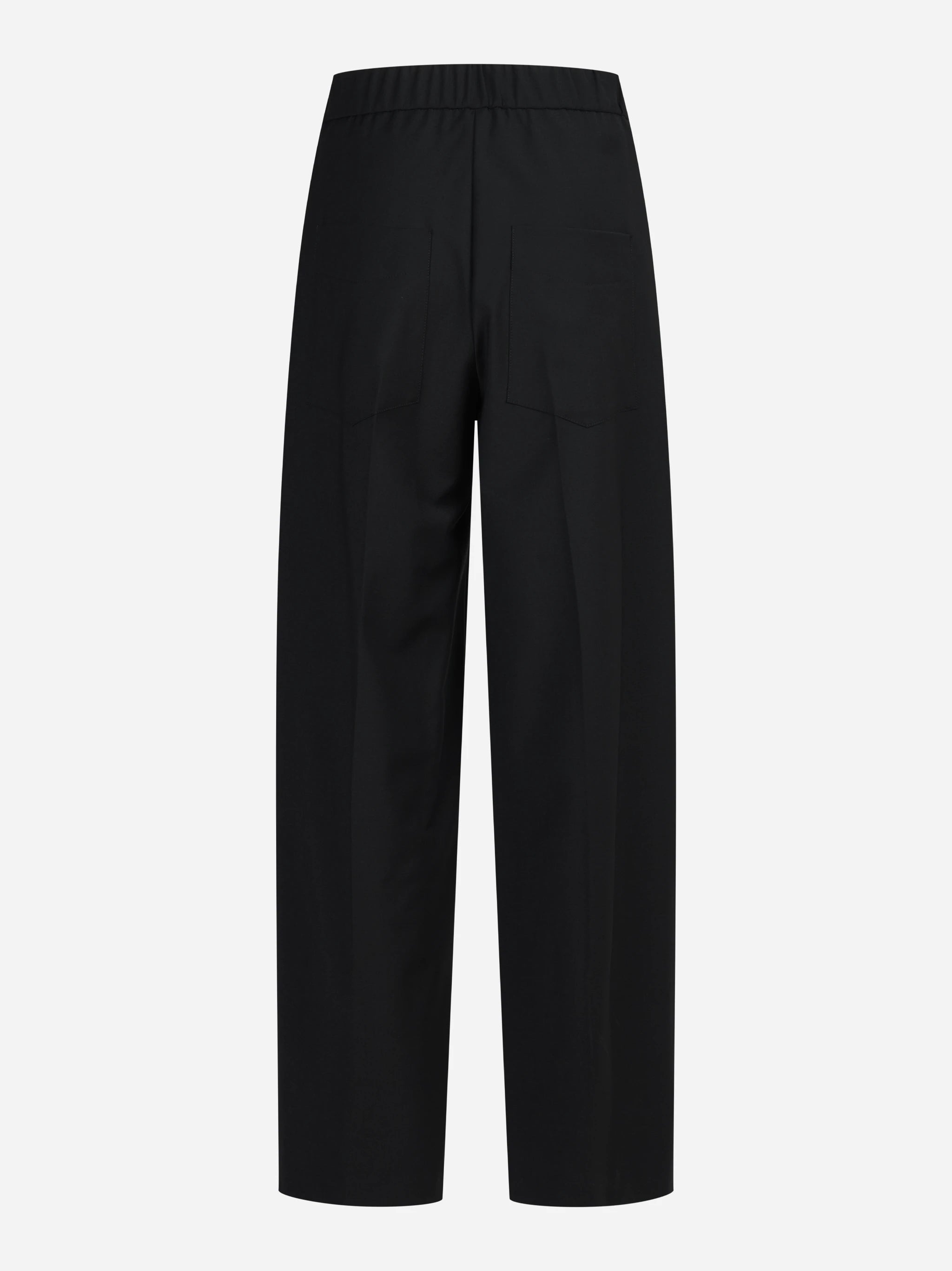 Pantaloni sartoriali wide leg neri - vista posteriore
