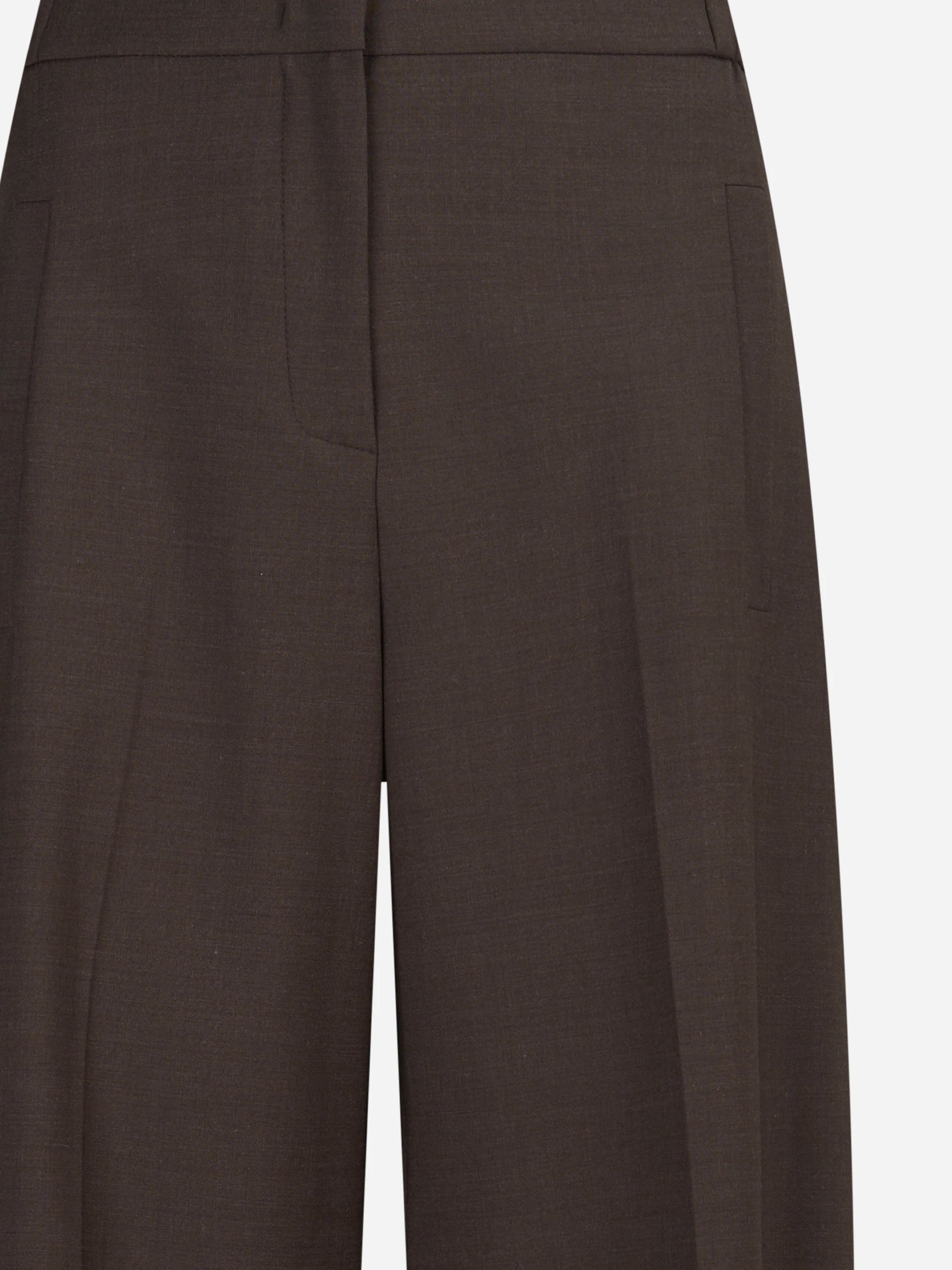 Pantaloni sartoriali wide leg marroni - dettaglio prodotto