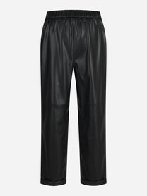 Pantalone largo in ecopelle nero - dettaglio del prodotto