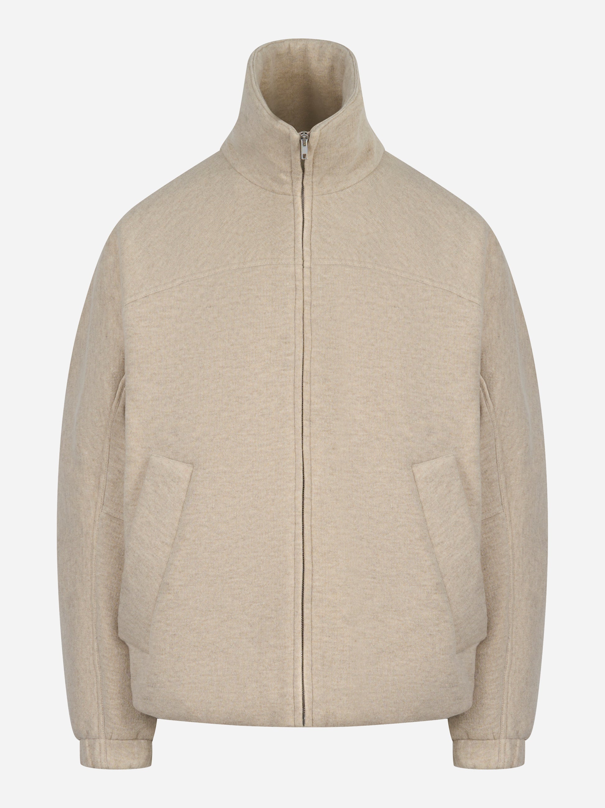 Giacca Barakuta in lana beige di Mordecai - vista frontale
