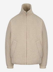 Giacca Barakuta in lana beige di Mordecai - vista frontale
