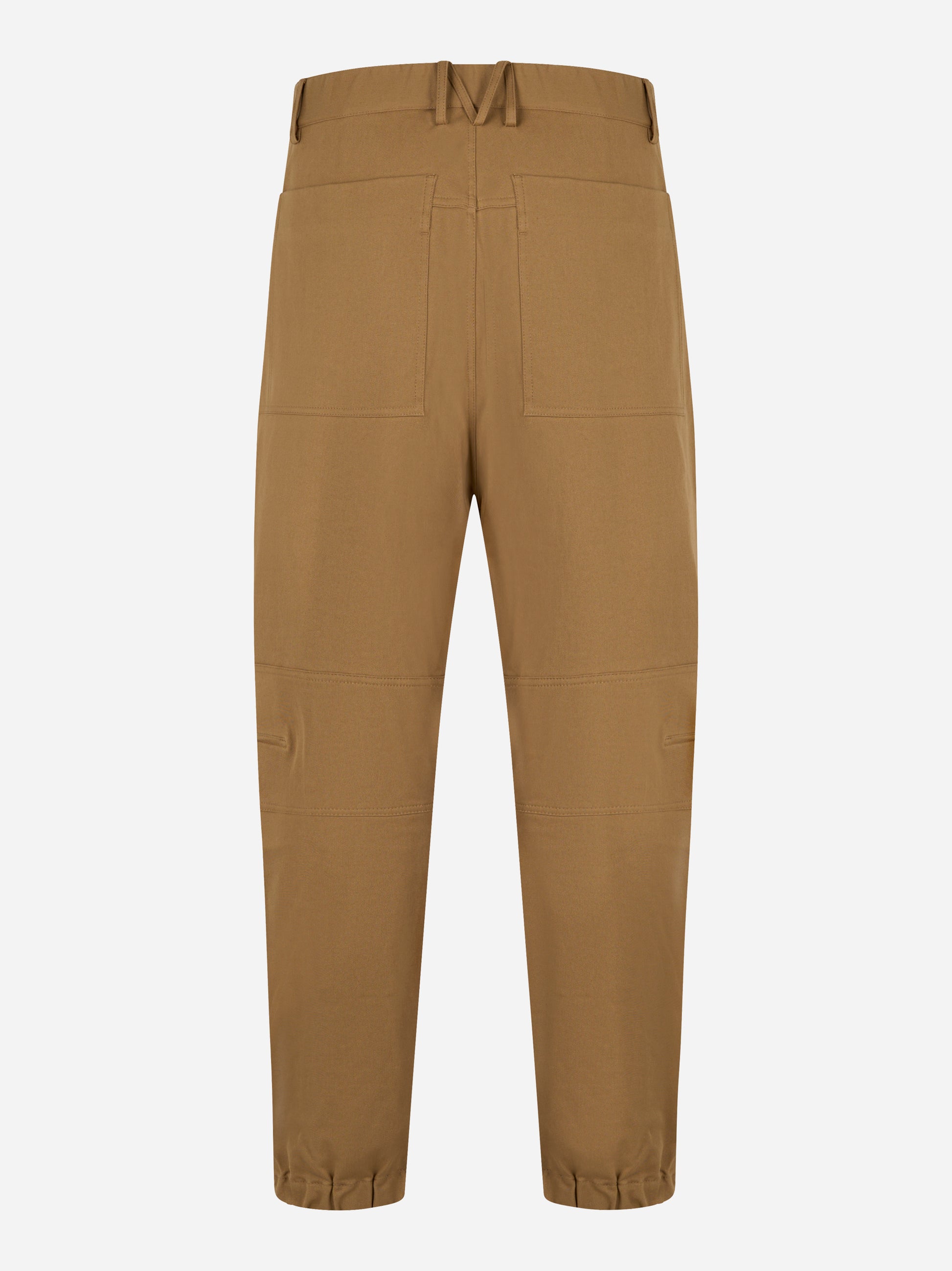 Pantalone loose MORDECAI in canvas di cotone cuoio - retro