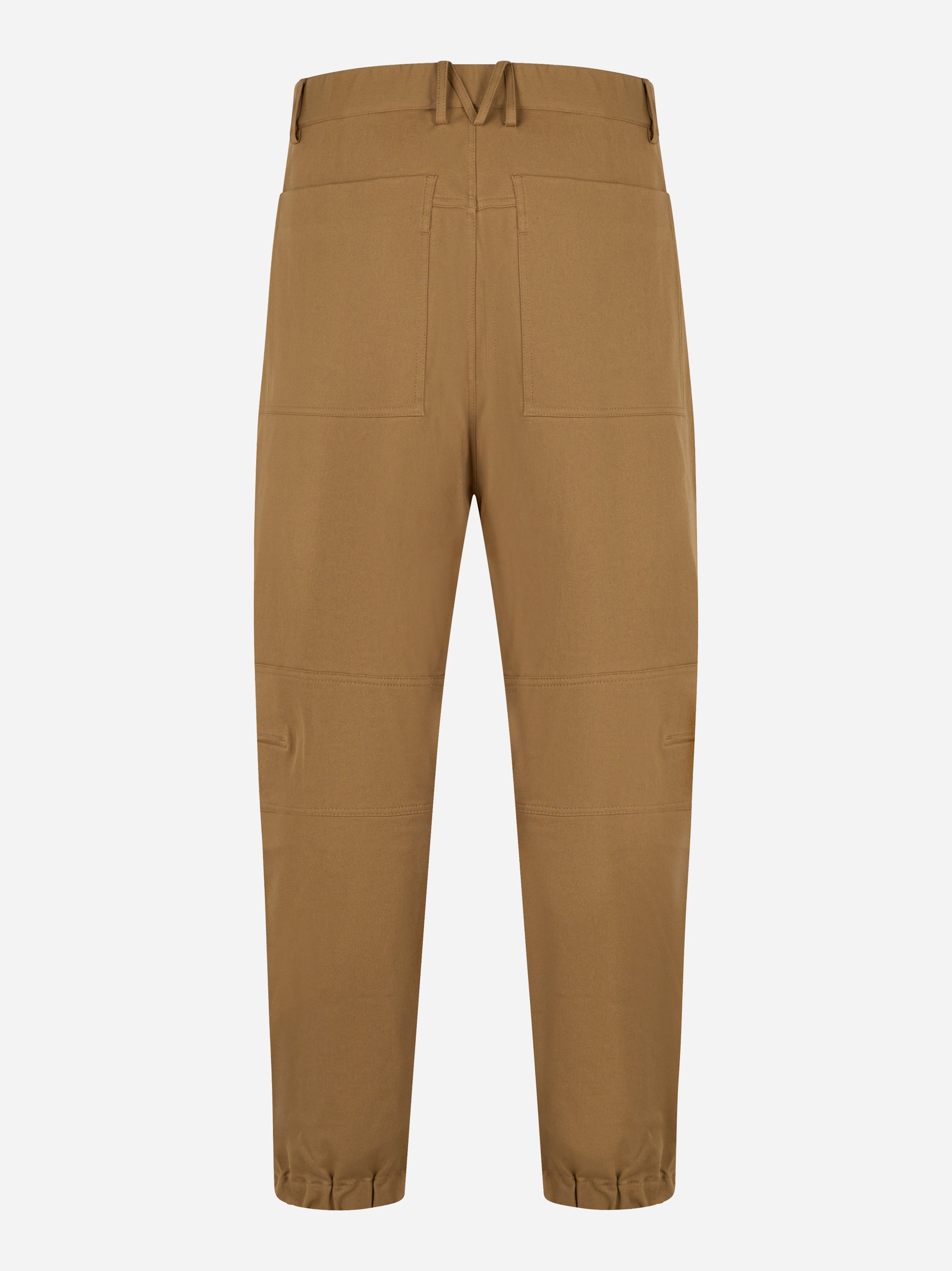 Pantalone loose MORDECAI in canvas di cotone cuoio - retro