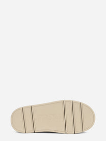 Sabot Bounce Clog Metal Logo in suede marrone - dettaglio della suola