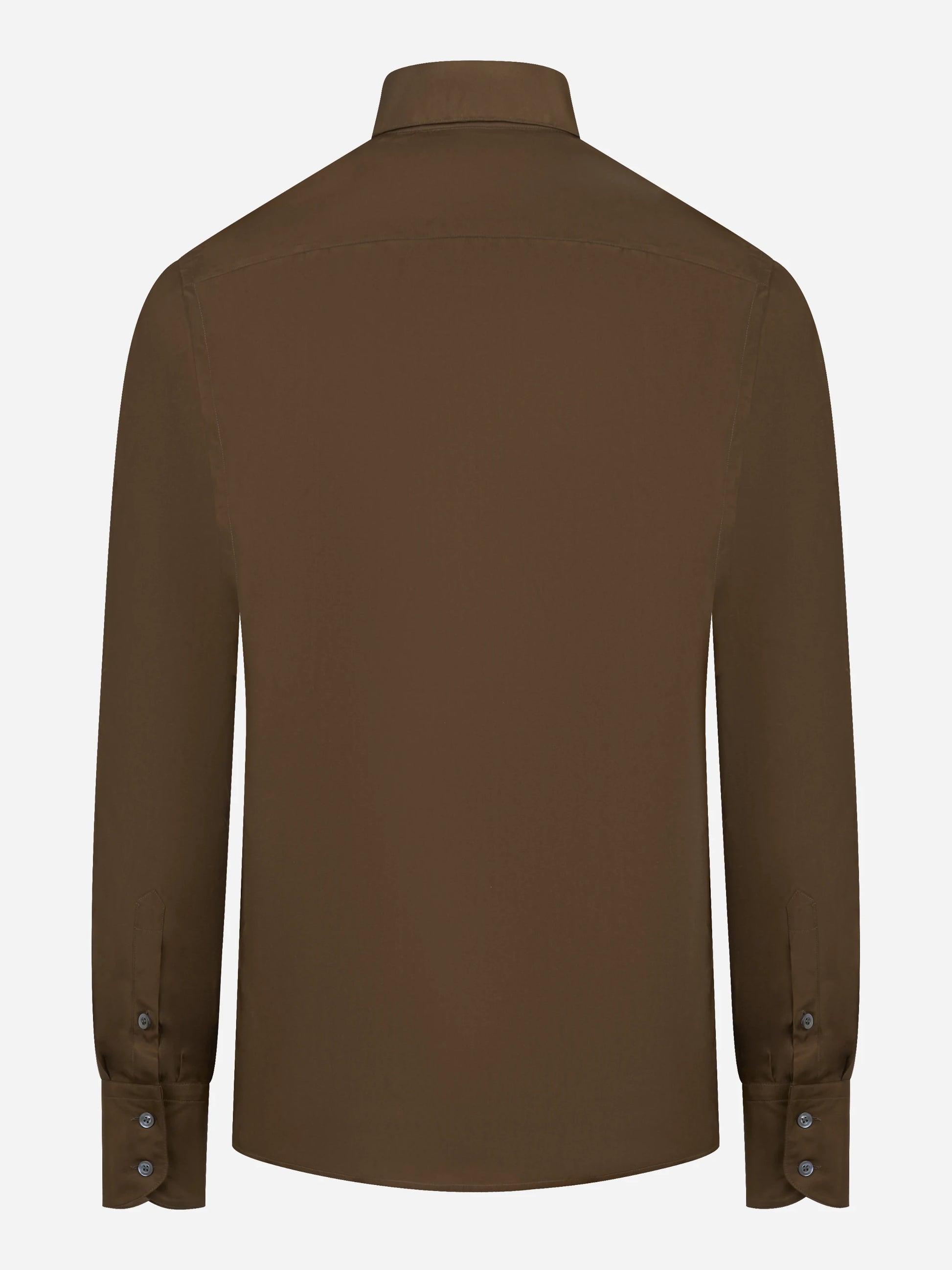 Camicia in pura seta marrone