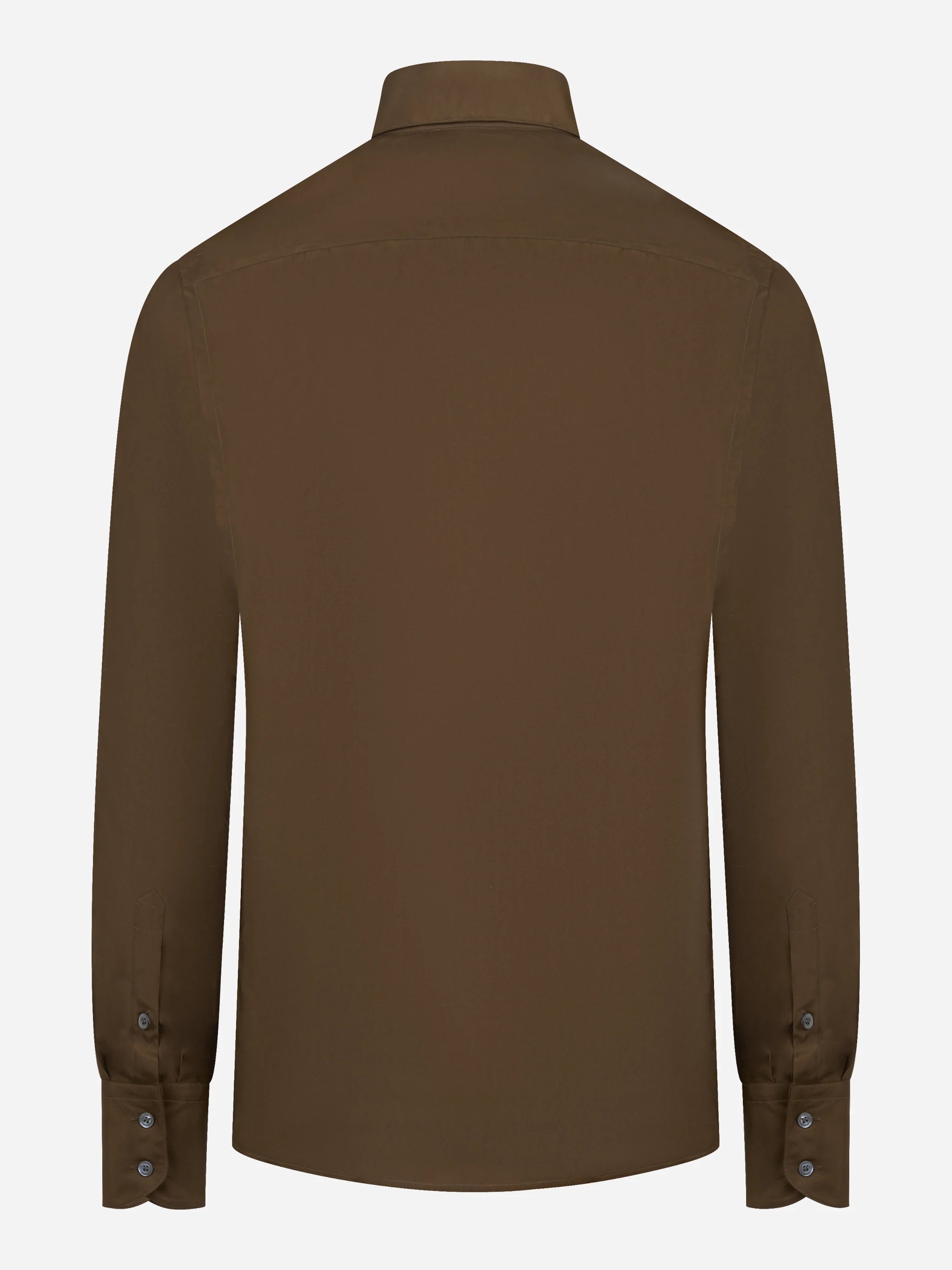 Camicia in pura seta marrone