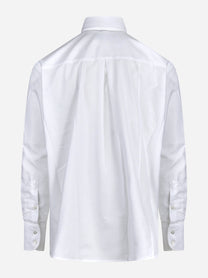 Camicia in cotone con pieghe sul davanti bianca ON ME THE SHIRT - vista posteriore