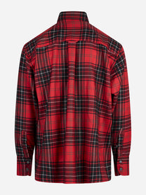 Camicia in lana vergine a quadri rossa ON ME THE SHIRT - vista posteriore