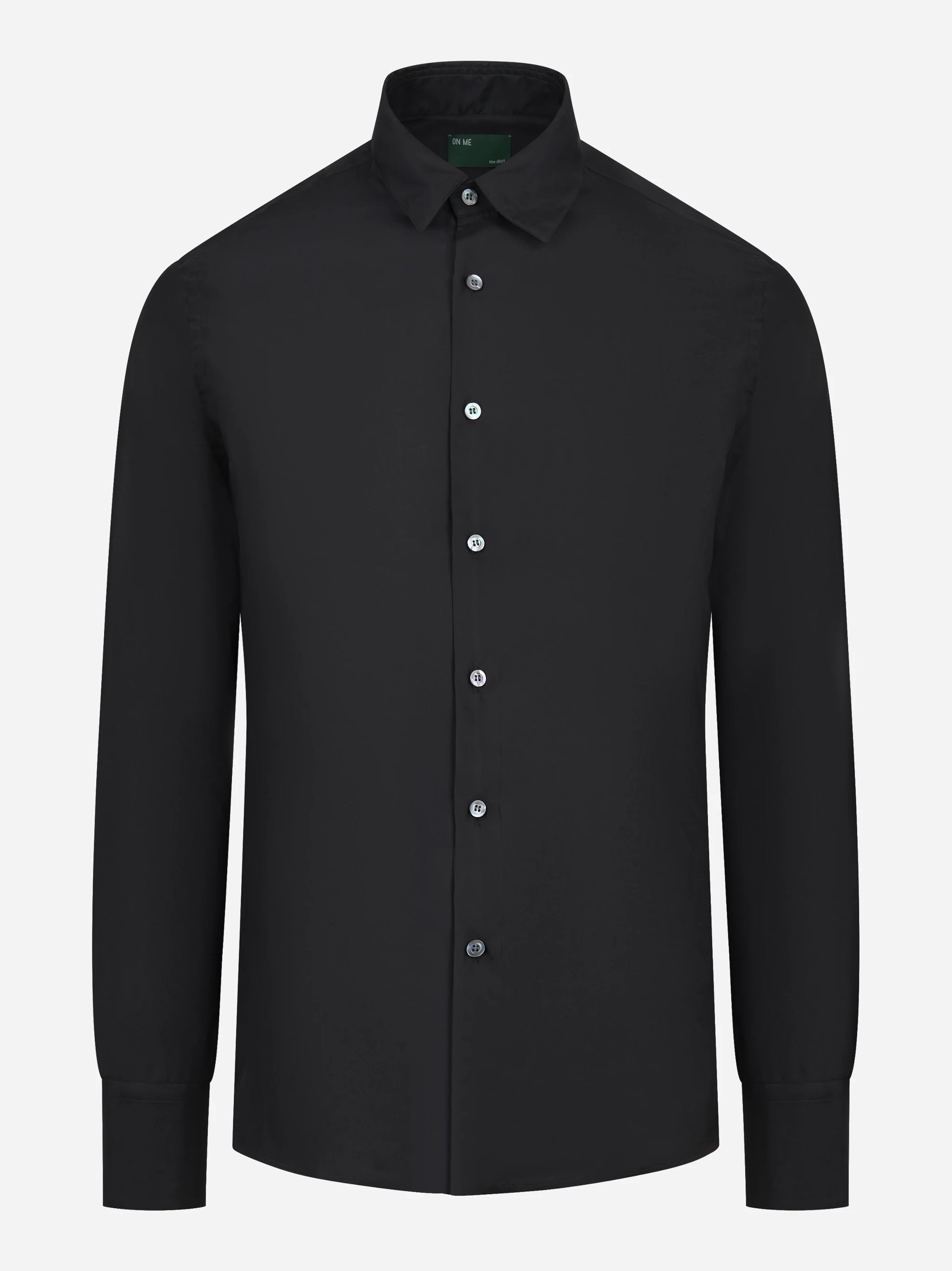 Camicia in pura seta nera