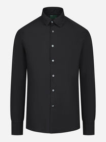 Camicia in pura seta nera