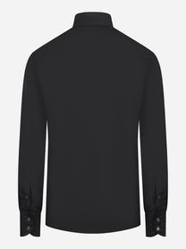 Camicia in pura seta nera