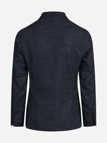 Blazer monopetto La Mamma check blu - dettaglio del prodotto