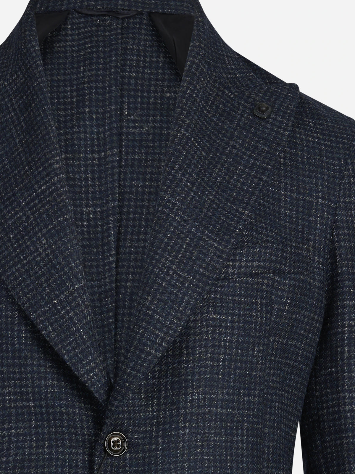 Blazer monopetto La Mamma check blu - vista posteriore