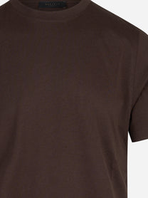 T-shirt in cotone, Tencel e lana merino testa di moro OUT FIT - dettaglio