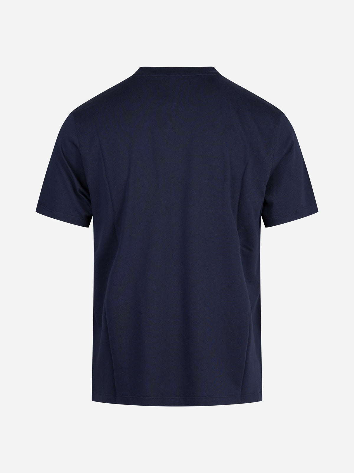 T-shirt in cotone, Tencel e lana merino blu OUT FIT - vista posteriore
