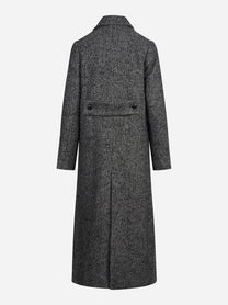 Cappotto Domitilla Neo spigato nero e bianco - vista posteriore
