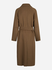 Cappotto Marcella DB con cintura beige - vista posteriore