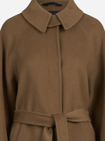 Cappotto Marcella DB con cintura beige - dettaglio del prodotto