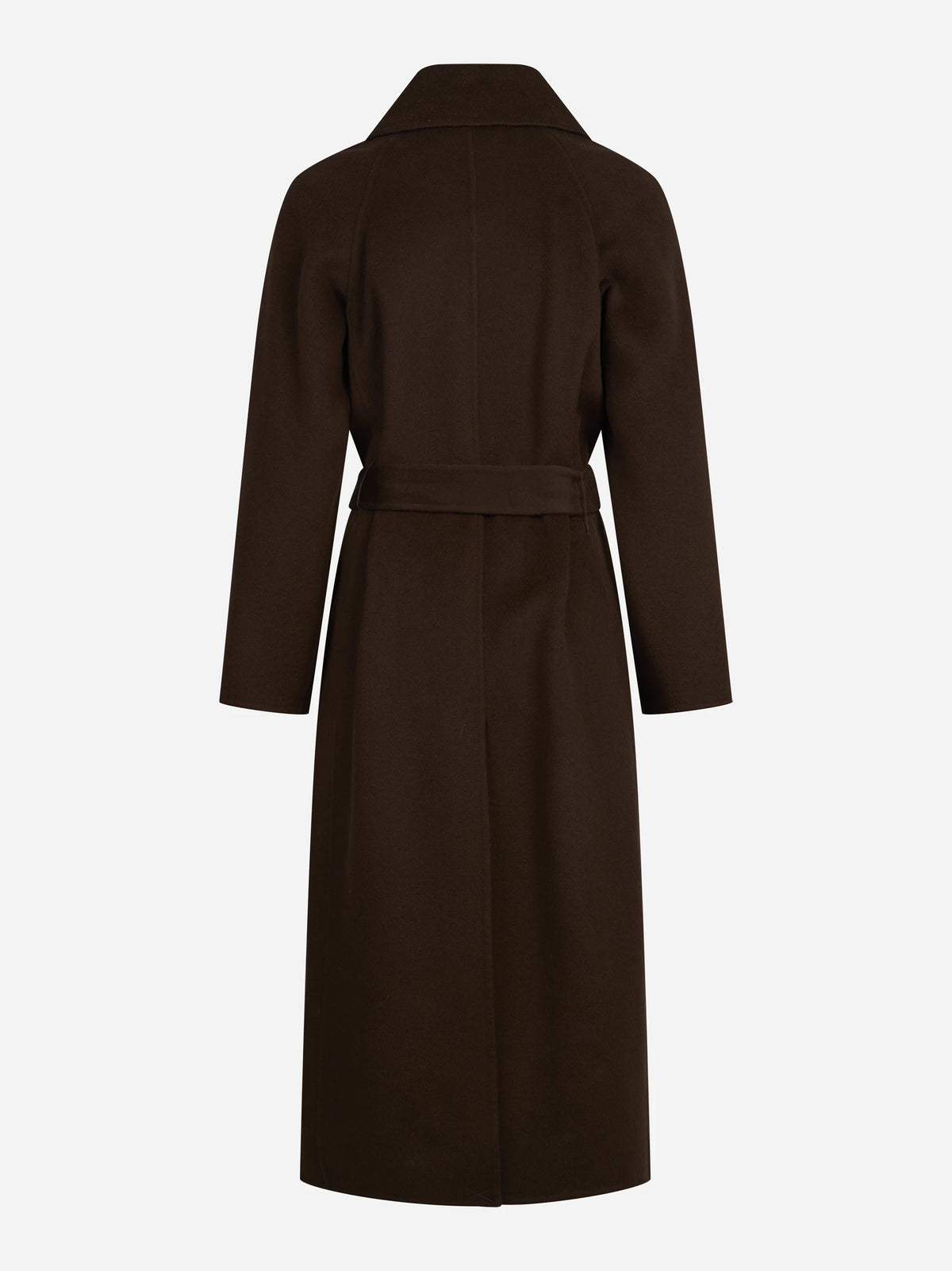 Cappotto Paola DB con cintura marrone - vista posteriore
