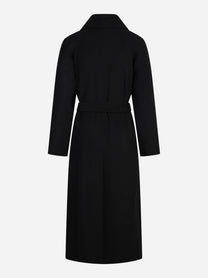 Cappotto Paola DB con cintura nero - vista posteriore