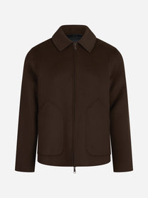 Cappotto Dante corto in lana marrone - vista frontale