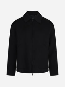 Cappotto Dante corto in lana nero - vista frontale