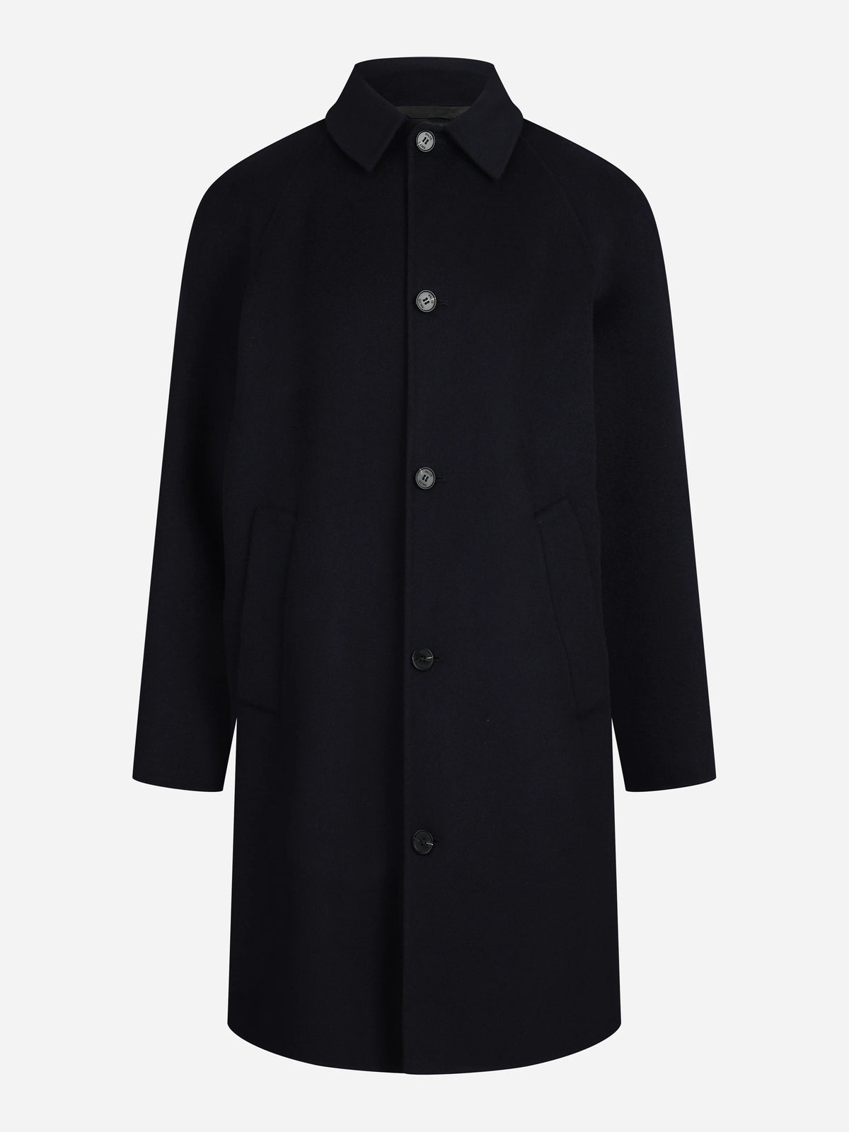Cappotto Marcello in lana blu - vista frontale
