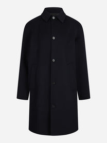 Cappotto Marcello in lana blu - vista frontale