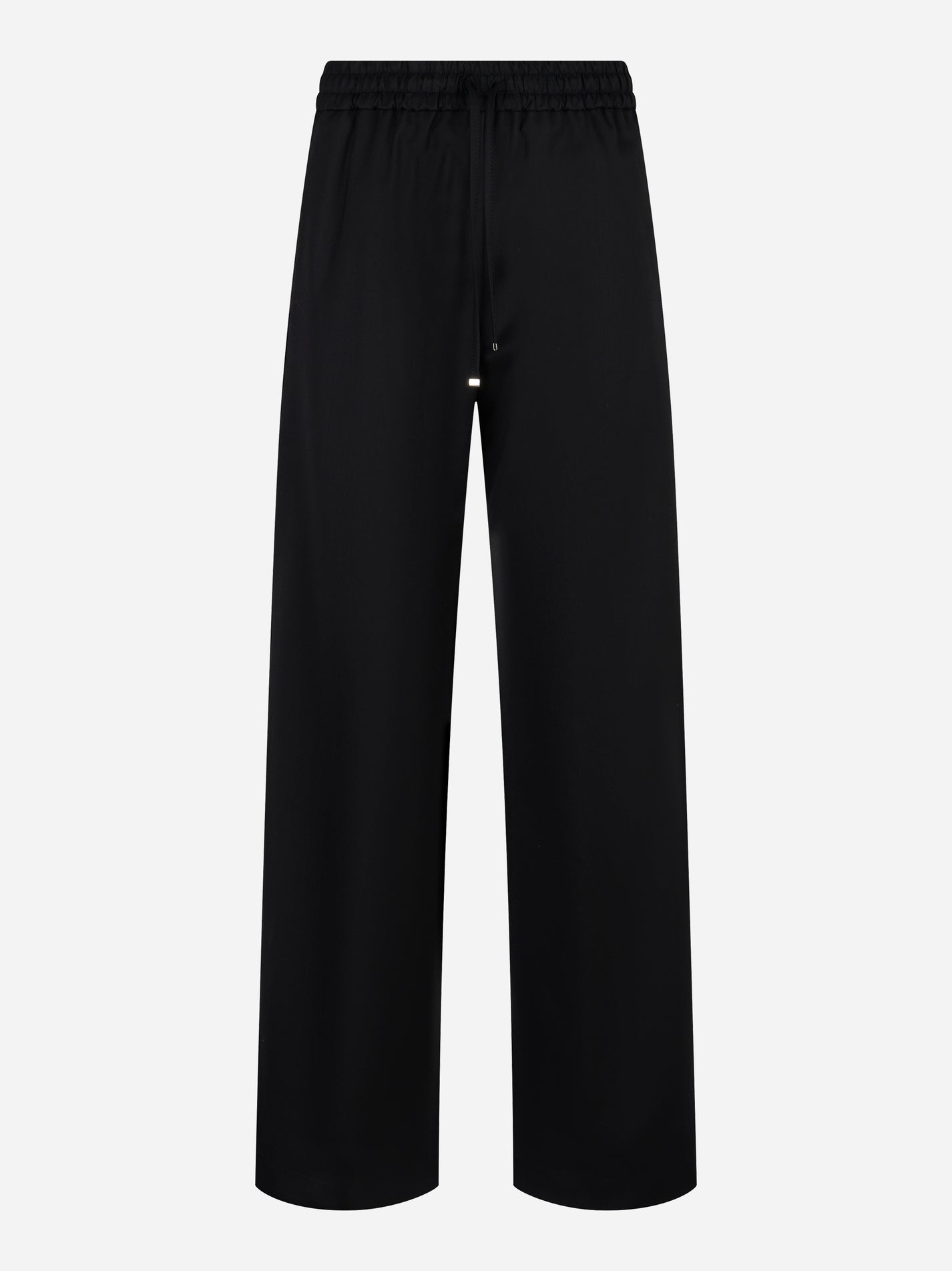 Pantalone jogger Dondup in flanella nera, vista frontale