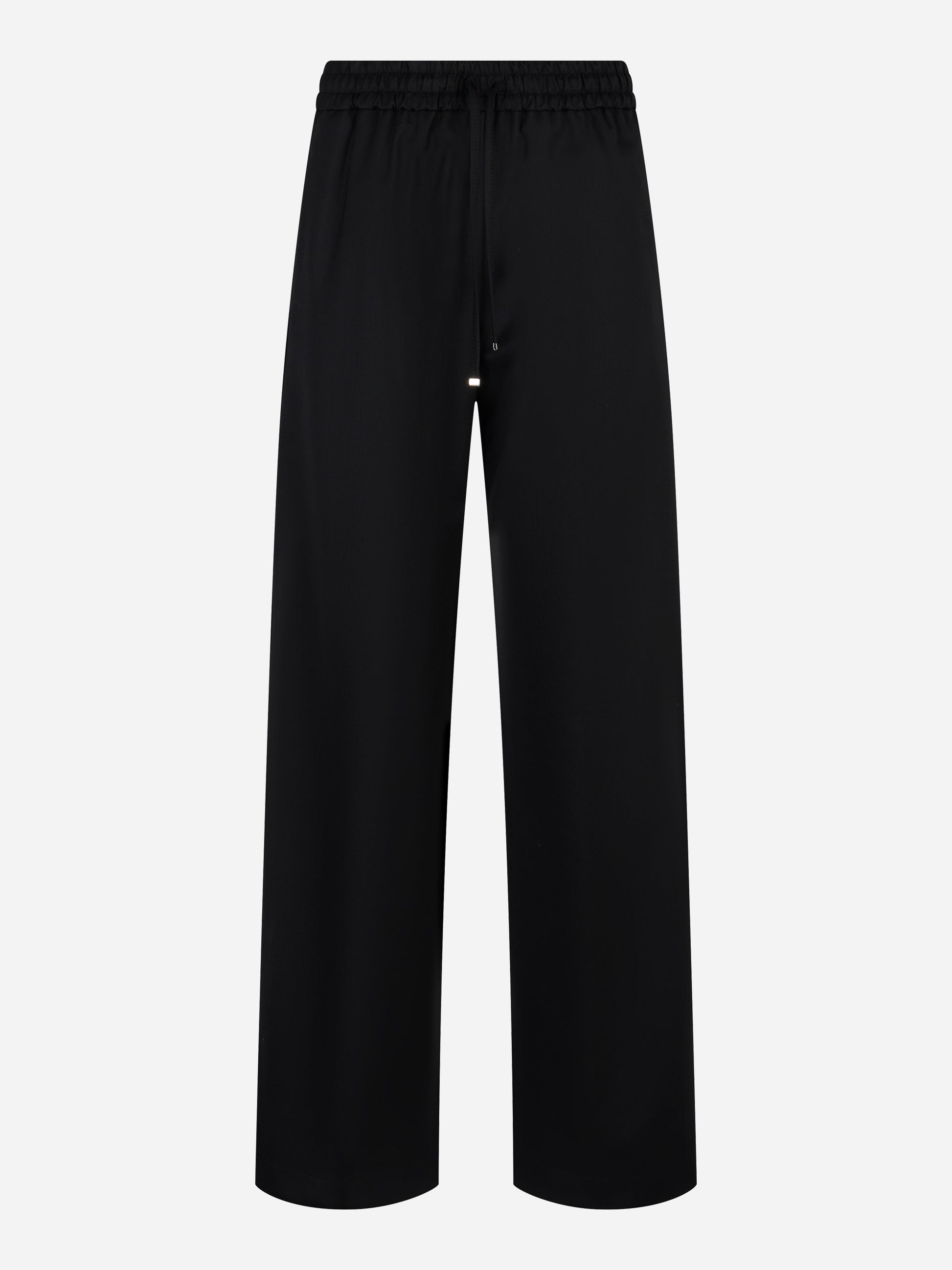 Pantalone jogger Dondup in flanella nera, vista frontale