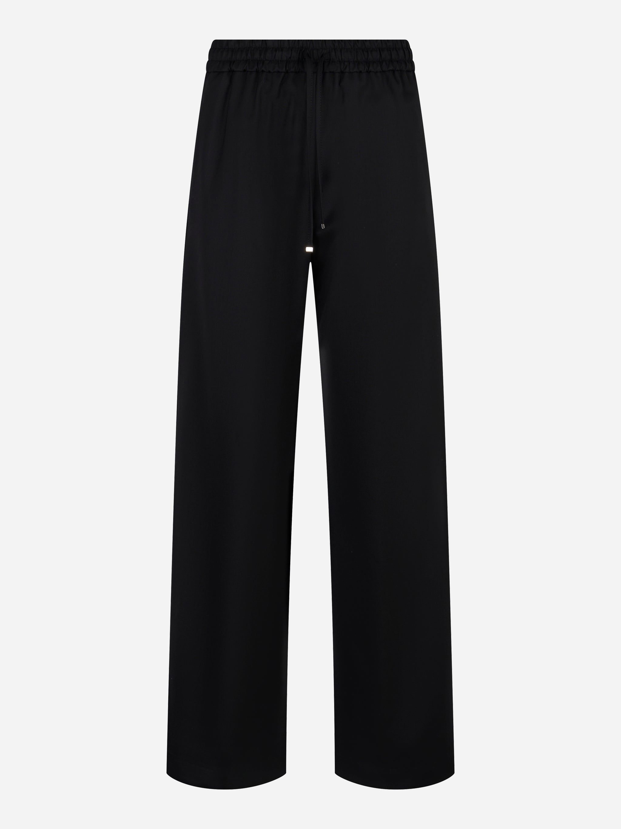 Pantalone jogger Dondup in flanella nera, vista frontale