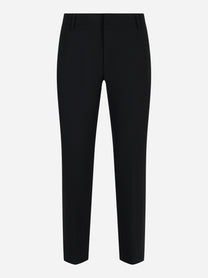 Pantalone Nima loose nero in tela di lana Dondup - fronte
