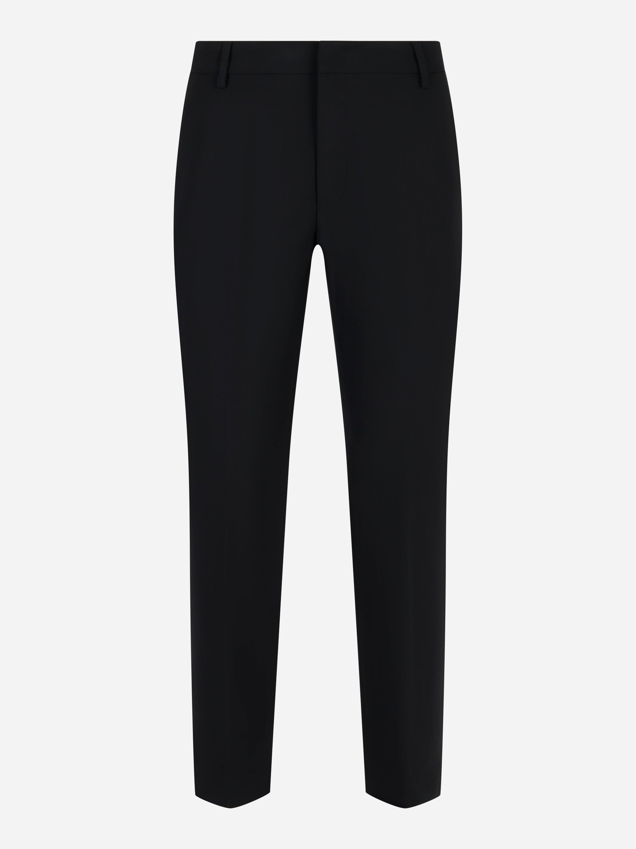 Pantalone Nima loose nero in tela di lana Dondup - fronte