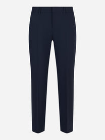 Pantalone nero in lana stretch modello Batavia New York PT TORINO
