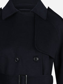 Trench corto Gal con cintura blu PARK PLACE - dettaglio