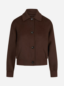 Bomber Greta con bottoni marrone PARK PLACE - vista frontale