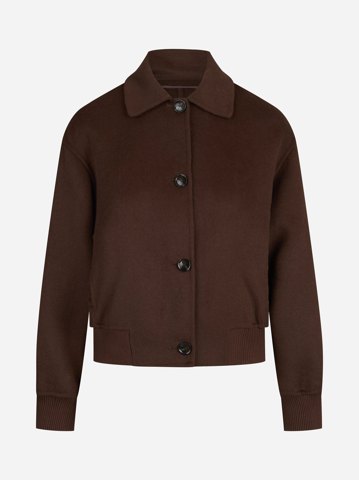 Bomber Greta con bottoni marrone PARK PLACE - vista frontale