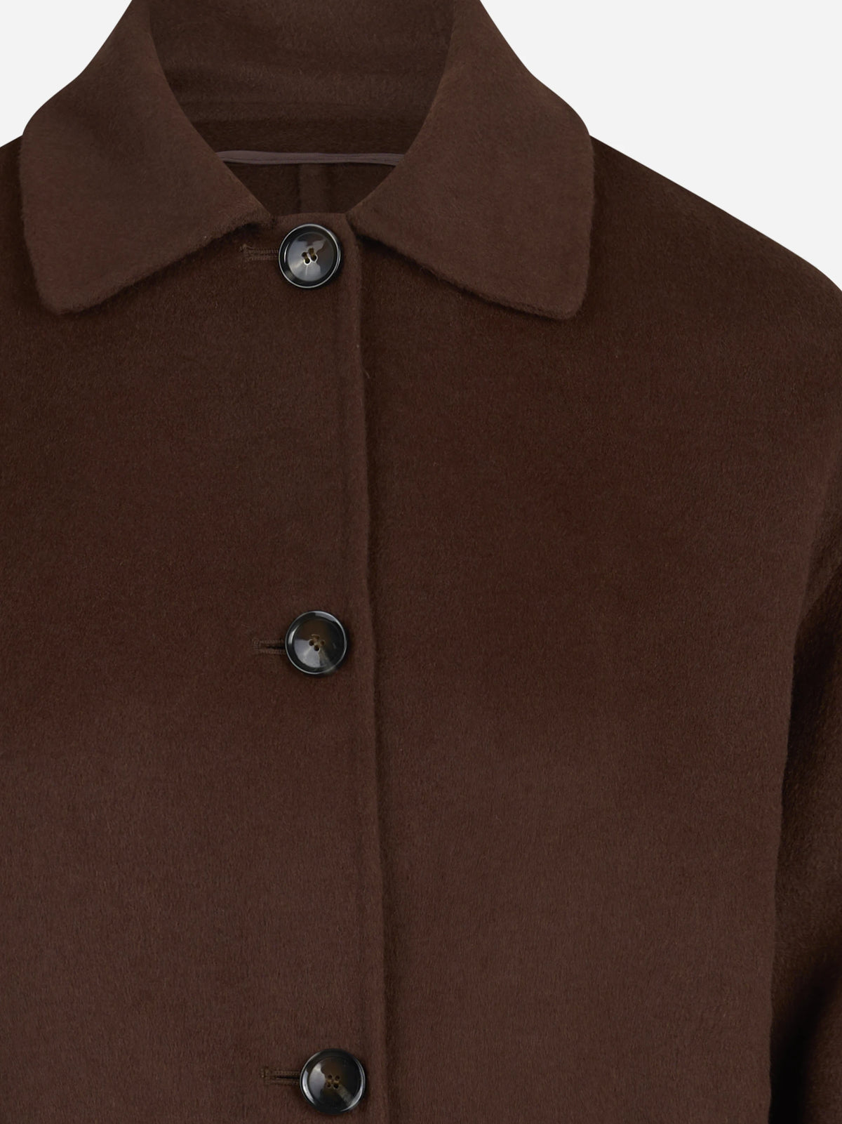 Bomber Greta con bottoni marrone PARK PLACE - dettaglio