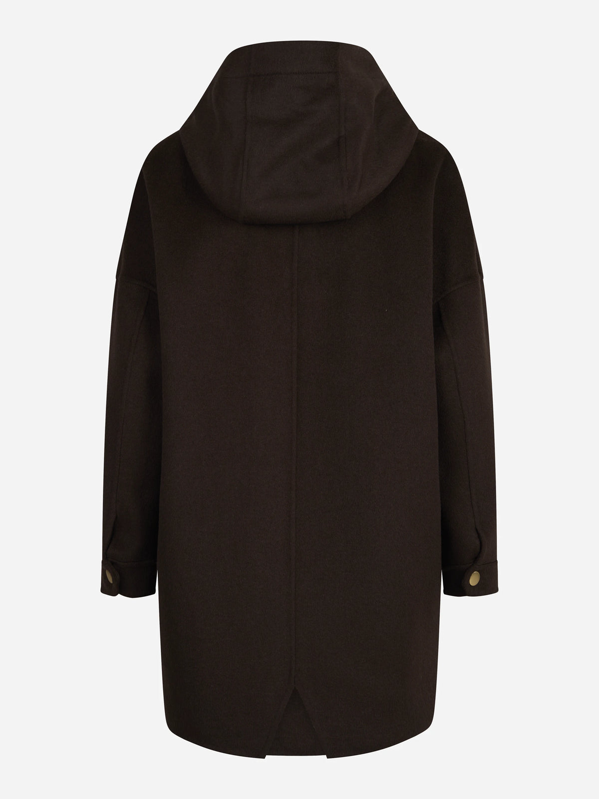 Cappotto Michelle con cappuccio marrone PARK PLACE - vista posteriore