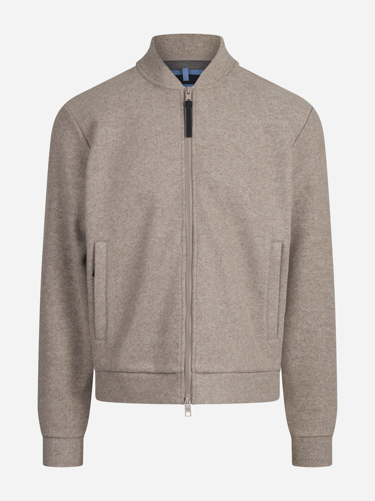 Bomber Basko in tessuto mélange beige - vista frontale