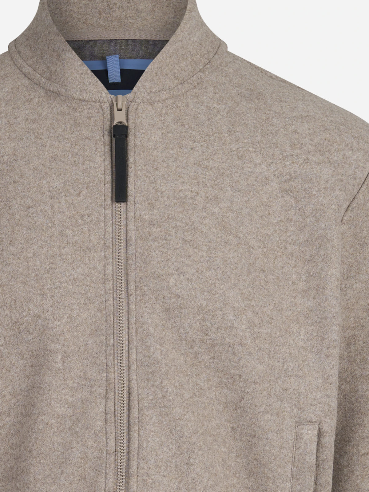 Bomber Basko in tessuto mélange beige - dettaglio del prodotto