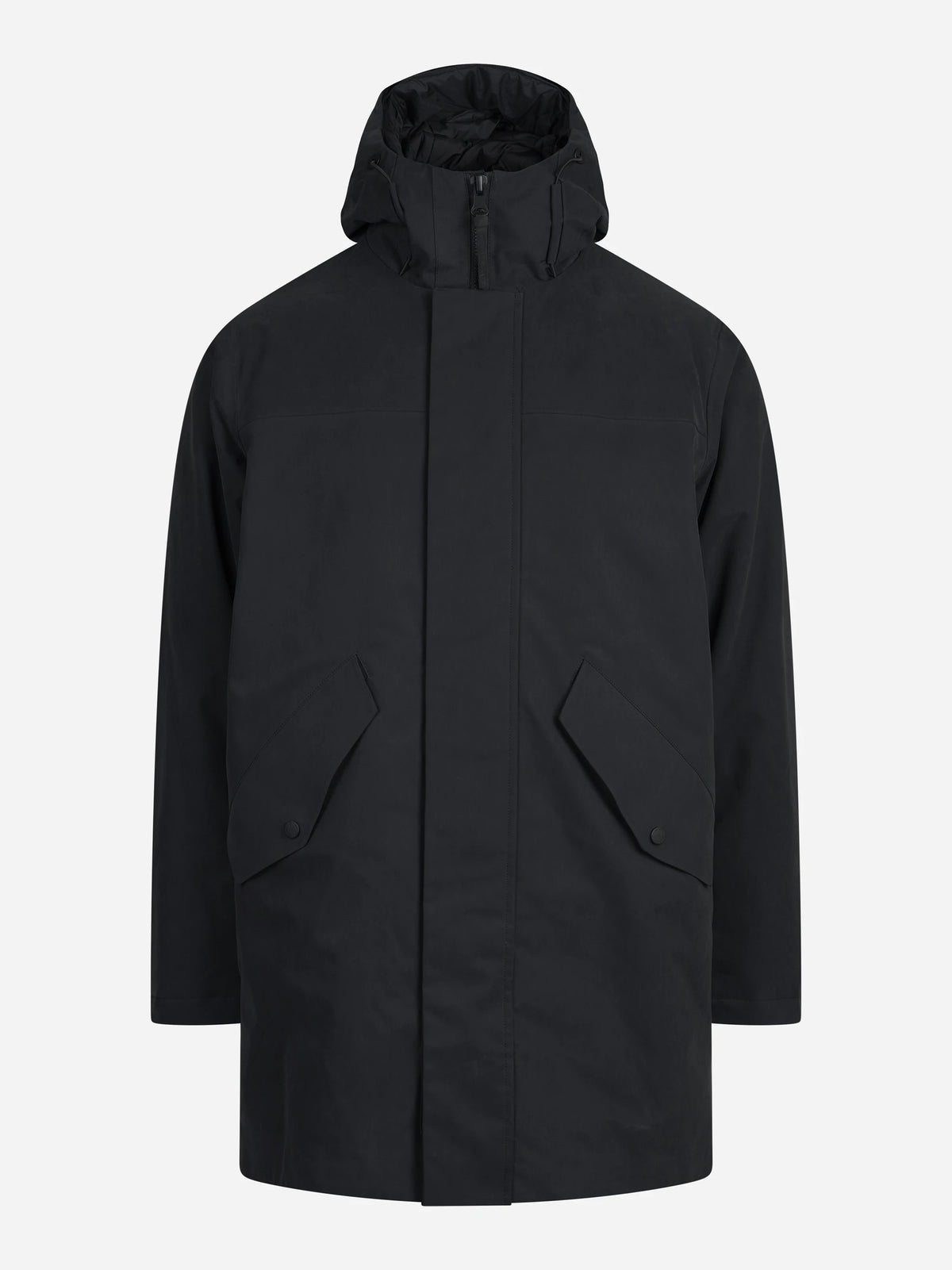 Parka Hime con cappuccio nero - vista frontale