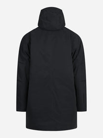 Parka Hime con cappuccio nero - vista posteriore
