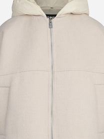 Cappotto Obuse con gilet interno beige - dettaglio del prodotto