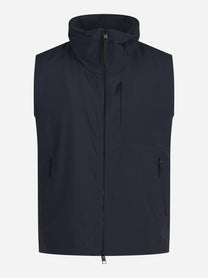 Gilet Ono in tessuto tecnico blu - vista frontale