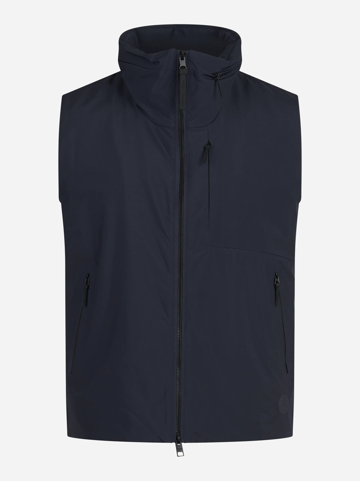Gilet Ono in tessuto tecnico blu - vista frontale