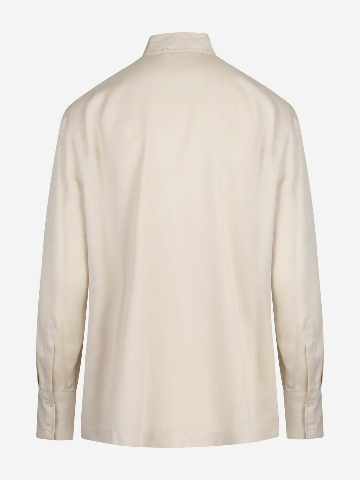 Camicia in lyocell con fiocco beige - vista posteriore